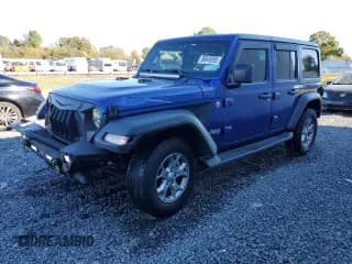 ✅ 2020 Jeep Wrangler Unlimited Sport • VIN: 1C4HJXDG4LW333870 • Lot: 86645595. Listed on Copart with 87,575 mi. Free auction sales archive from the USA and detailed vehicle history report at DreamBid. Image 1.