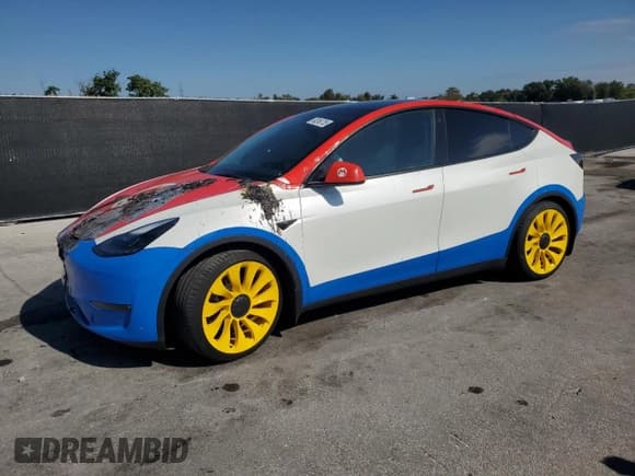 ✅ 2022 Tesla Model Y Performance • VIN: 7SAYGDEF6NF507869 • Lot: 90249735. Listed on Copart with 46,183 mi. Free auction sales archive from the USA and detailed vehicle history report at DreamBid. Image 1.