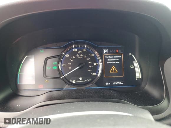 ✅ 2019 Hyundai Ioniq Blue • VIN: KMHC65LC4KU180363 • Lot: 48757845. Listed on Copart with 189,559 mi. Free auction sales archive from the USA and detailed vehicle history report at DreamBid. Image 9.