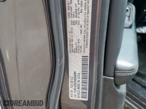 2022 Jeep Grand Cherokee Limited with VIN 1C4RJGBG9N8568389, listed as a Copart auction lot 64076375 with 37,206 mi miles and Salvage title. Bid and sale history available at DreamBid. Image 13.