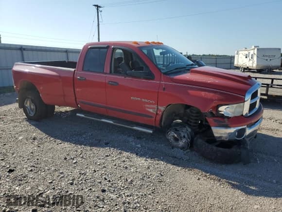 ✅ 2005 Dodge 3500 SLT • VIN: 3D7MS48C95G766898 • Lot: 61764245. Listed on Copart with 287,804 mi. Free auction sales archive from the USA and detailed vehicle history report at DreamBid. Image 4.