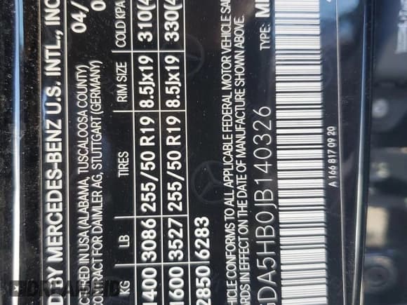 ✅ 2018 Mercedes-Benz GLE 350 • VIN: 4JGDA5HB0JB140326 • Лот: 69316665. Опубликован ранее на Copart с пробегом 104 834 миль. Бесплатный доступ к архиву аукционных продаж из США и подробный отчёт об истории автомобиля на DreamBid. Изображение 14.