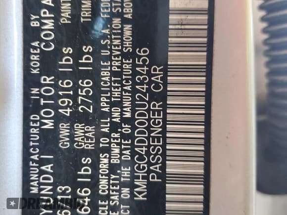 ✅ 2013 Hyundai Genesis 3.8L • VIN: KMHGC4DD0DU243456 • Lot: 80797065. Wystawiony na Copart z przebiegiem 199 253 mil. Bezpłatny archiwum sprzedaży aukcyjnych z USA i szczegółowy raport historii pojazdu na DreamBid. Zdjęcie 12.