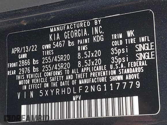 ✅ 2022 Kia Sorento X-Line EX • VIN: 5XYRHDLF2NG117779 • Lot: 43686957. Wystawiony na IAAI z przebiegiem 30 739 mil. Bezpłatny archiwum sprzedaży aukcyjnych z USA i szczegółowy raport historii pojazdu na DreamBid. Zdjęcie 9.