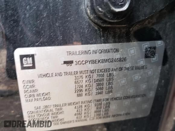 ✅ 2021 Chevrolet Silverado 1500 Custom • VIN: 3GCPYBEK8MG246826 • Lot: 67919064. Wystawiony na Copart z przebiegiem 90 036 mil. Bezpłatny archiwum sprzedaży aukcyjnych z USA i szczegółowy raport historii pojazdu na DreamBid. Zdjęcie 12.