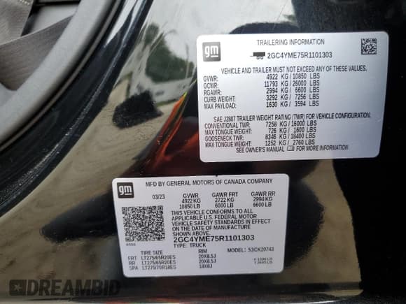 ✅ 2024 Chevrolet Silverado 2500HD Custom • VIN: 2GC4YME75R1101303 • Lot: 67042895. Wystawiony na Copart z przebiegiem Nie podano. Bezpłatny archiwum sprzedaży aukcyjnych z USA i szczegółowy raport historii pojazdu na DreamBid. Zdjęcie 12.