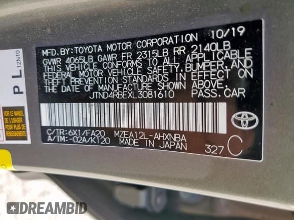 ✅ 2020 Toyota Corolla SE • VIN: JTND4RBEXL3081610 • Лот: 81258215. Опубликован ранее на Copart с пробегом 92 904 миль. Бесплатный доступ к архиву аукционных продаж из США и подробный отчёт об истории автомобиля на DreamBid. Изображение 13.