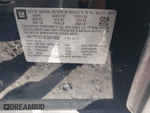 ✅ 2012 Cadillac SRX Premium Collection • VIN: 3GYFNCE34CS511833 • Lot: 43339091. Wystawiony na IAAI z przebiegiem 172 706 mil. Bezpłatny archiwum sprzedaży aukcyjnych z USA i szczegółowy raport historii pojazdu na DreamBid. Zdjęcie 9.