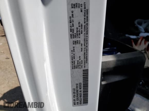 ✅ 2022 Ram ProMaster Cargo • VIN: 3C6LRVAGXNE119112 • Лот: 56429825. Опубликован ранее на Copart с пробегом Не указан. Бесплатный доступ к архиву аукционных продаж из США и подробный отчёт об истории автомобиля на DreamBid. Изображение 12.