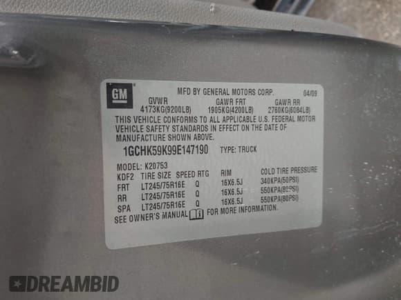 ✅ 2009 Chevrolet Silverado 2500HD LT • VIN: 1GCHK59K99E147190 • Lot: 42651797. Wystawiony na IAAI z przebiegiem 284 045 mil. Bezpłatny archiwum sprzedaży aukcyjnych z USA i szczegółowy raport historii pojazdu na DreamBid. Zdjęcie 8.