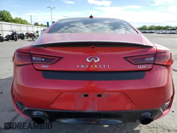 ✅ 2017 Infiniti Q60 Red Sport 400 • VIN: JN1FV7EL3HM701520 • Lot: 57169565. Listed on Copart with 103,761 mi. Free auction sales archive from the USA and detailed vehicle history report at DreamBid. Image 6.