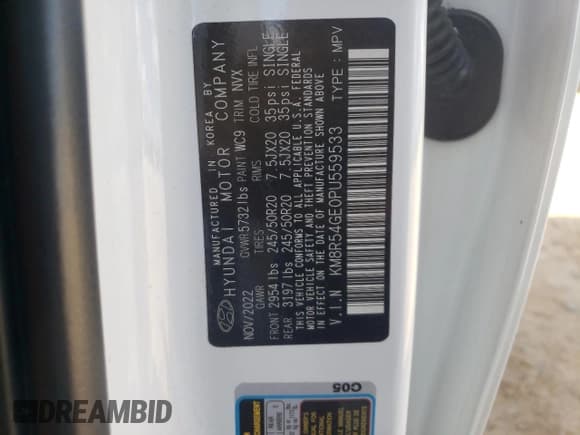 ✅ 2023 Hyundai Palisade Limited • VIN: KM8R54GE0PU559533 • Лот: 78838404. Опубликован ранее на Copart с пробегом 38 345 миль. Бесплатный доступ к архиву аукционных продаж из США и подробный отчёт об истории автомобиля на DreamBid. Изображение 15.