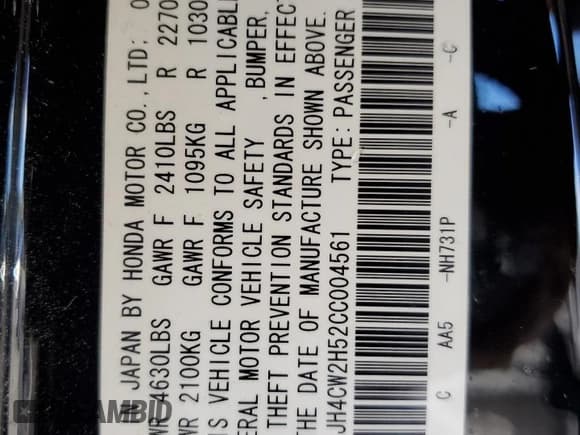 ✅ 2012 Acura TSX • VIN: JH4CW2H52CC004561 • Лот: 71459135. Опубликован ранее на Copart с пробегом 74 876 миль. Бесплатный доступ к архиву аукционных продаж из США и подробный отчёт об истории автомобиля на DreamBid. Изображение 12.