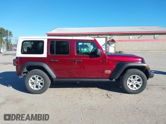 ✅ 2021 Jeep Wrangler Unlimited Sport S • VIN: 1C4HJXDG4MW647164 • Lot: 40952672. Listed on IAAI with 51,366 mi. Free auction sales archive from the USA and detailed vehicle history report at DreamBid. Image 14.