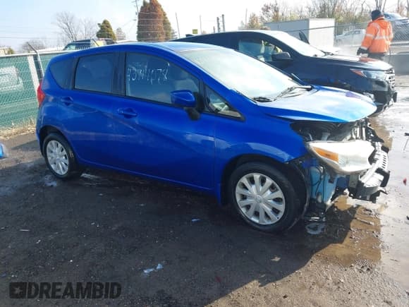 ✅ 2015 Nissan Note S • VIN: 3N1CE2CP2FL396756 • Lot: 43714078. Listed on IAAI with 73,106 mi. Free auction sales archive from the USA and detailed vehicle history report at DreamBid. Image 1.
