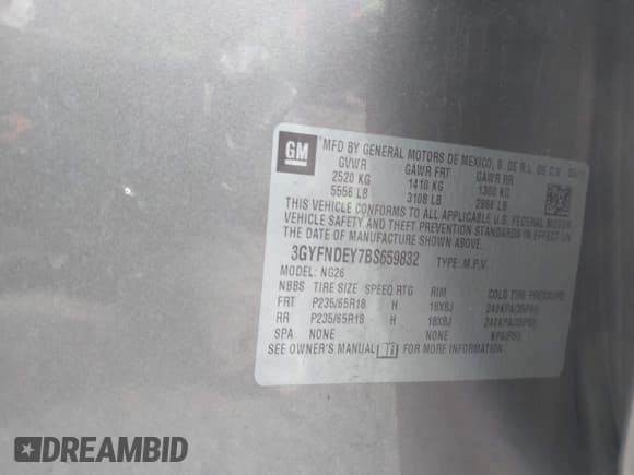 ✅ 2011 Cadillac SRX Luxury Collection • VIN: 3GYFNDEY7BS659832 • Lot: 43642277. Wystawiony na IAAI z przebiegiem 192 904 mil. Bezpłatny archiwum sprzedaży aukcyjnych z USA i szczegółowy raport historii pojazdu na DreamBid. Zdjęcie 9.