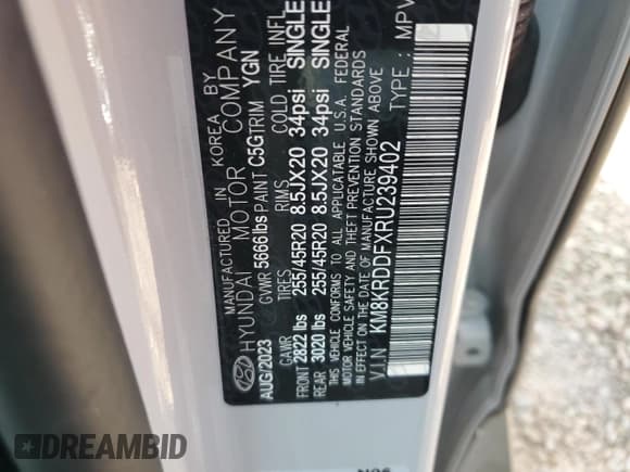 ✅ 2024 Hyundai Ioniq 5 Limited • VIN: KM8KRDDFXRU239402 • Lot: 63258125. Listed on Copart with 7,112 mi. Free auction sales archive from the USA and detailed vehicle history report at DreamBid. Image 12.