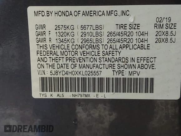 ✅ 2019 Acura MDX Technology • VIN: 5J8YD4H0XKL025557 • Lot: 42365567. Wystawiony na IAAI z przebiegiem 102 733 mil. Bezpłatny archiwum sprzedaży aukcyjnych z USA i szczegółowy raport historii pojazdu na DreamBid. Zdjęcie 9.