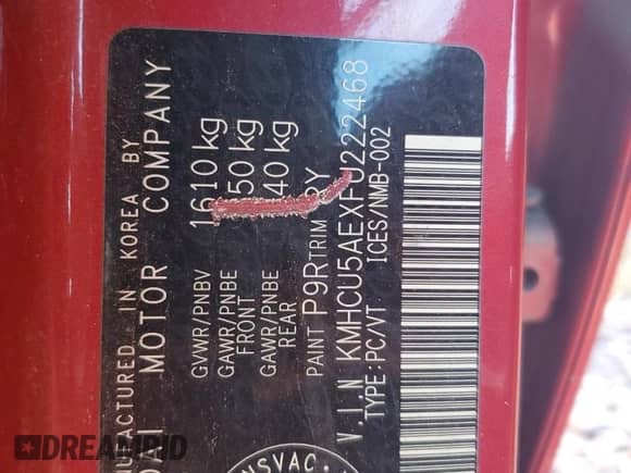 ✅ 2015 Hyundai Accent Sport • VIN: KMHCU5AEXFU222468 • Лот: 69653075. Опубликован ранее на Copart с пробегом 133 778 миль. Бесплатный доступ к архиву аукционных продаж из США и подробный отчёт об истории автомобиля на DreamBid. Изображение 13.