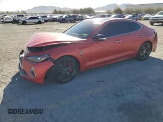 ✅ 2019 Genesis G70 Advanced • VIN: KMTG34LE5KU021265 • Lot: 48575855. Listed on Copart with 52,650 mi. Free auction sales archive from the USA and detailed vehicle history report at DreamBid. Image 1.