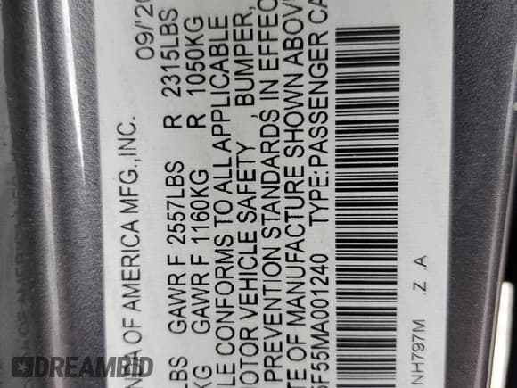 ✅ 2021 Acura TLX w/A-Spec Package • VIN: 19UUB5F55MA001240 • Lot: 81054815. Listed on Copart with Not provided. Free auction sales archive from the USA and detailed vehicle history report at DreamBid. Image 12.