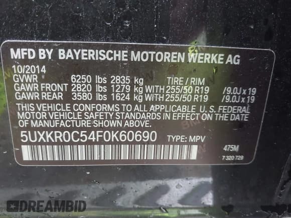 ✅ 2015 BMW X5 xDrive35i • VIN: 5UXKR0C54F0K60690 • Lot: 43550093. Wystawiony na IAAI z przebiegiem 91 808 mil. Bezpłatny archiwum sprzedaży aukcyjnych z USA i szczegółowy raport historii pojazdu na DreamBid. Zdjęcie 9.