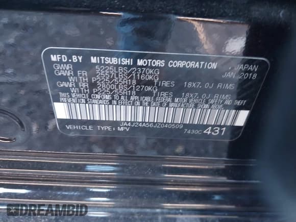 ✅ 2018 Mitsubishi Outlander SEL • VIN: JA4J24A56JZ040509 • Лот: 41293973. Опубликован ранее на IAAI с пробегом 150 753 миль. Бесплатный доступ к архиву аукционных продаж из США и подробный отчёт об истории автомобиля на DreamBid. Изображение 9.