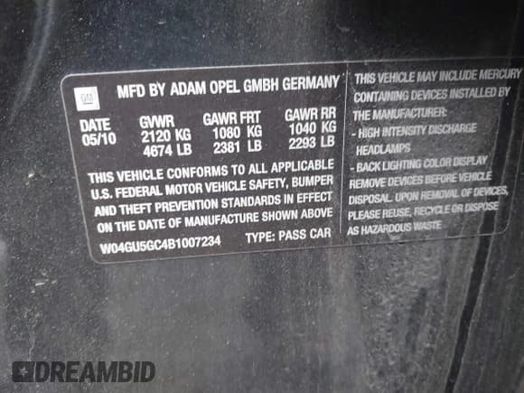 ✅ 2011 Buick Regal CXL RL6 • VIN: W04GU5GC4B1007234 • Lot: 41550941. Wystawiony na IAAI z przebiegiem Nie podano. Bezpłatny archiwum sprzedaży aukcyjnych z USA i szczegółowy raport historii pojazdu na DreamBid. Zdjęcie 9.