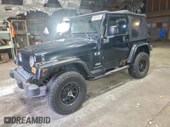 ✅ 2004 Jeep Wrangler X • VIN: 1J4FA39S74P750015 • Lot: 94591765. Listed on Copart with 187,086 mi. Free auction sales archive from the USA and detailed vehicle history report at DreamBid. Image 1.