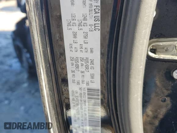 2018 Dodge Journey SE with VIN 3C4PDCAB0JT427879, listed as a Copart auction lot 82583695 with 80,549 mi miles and Salvage title. Bid and sale history available at DreamBid. Image 13.