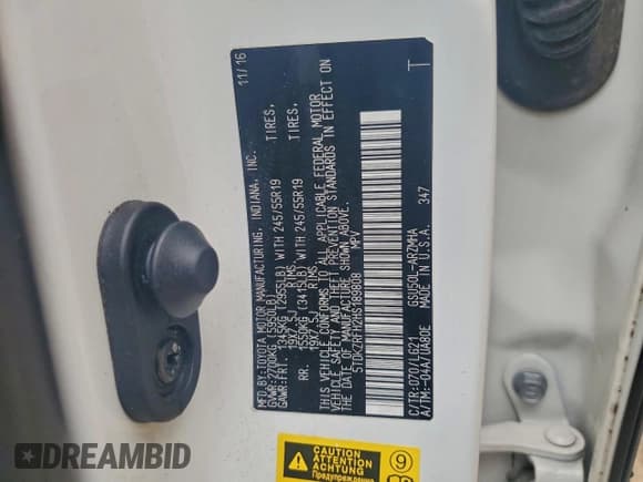 ✅ 2017 Toyota Highlander XLE • VIN: 5TDKZRFH2HS189808 • Lot: 94294175. Wystawiony na Copart z przebiegiem 106 238 mil. Bezpłatny archiwum sprzedaży aukcyjnych z USA i szczegółowy raport historii pojazdu na DreamBid. Zdjęcie 14.