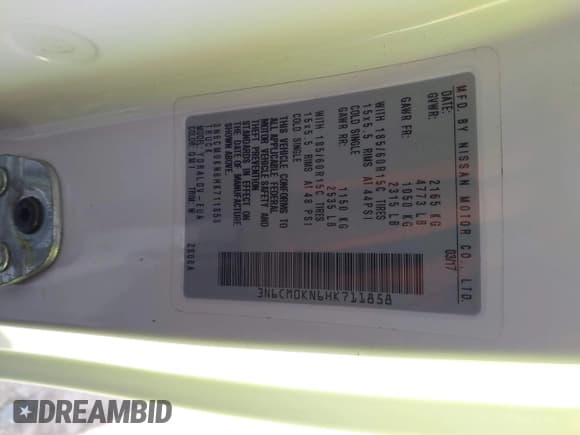 ✅ 2017 Nissan NV200 S • VIN: 3N6CM0KN6HK711858 • Lot: 41713293. Listed on IAAI with 239,170 mi. Free auction sales archive from the USA and detailed vehicle history report at DreamBid. Image 9.