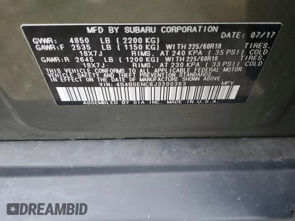 ✅ 2018 Subaru Outback Limited • VIN: 4S4BSENC6J3200363 • Лот: 93568575. Опубликован ранее на Copart с пробегом 122 465 миль. Бесплатный доступ к архиву аукционных продаж из США и подробный отчёт об истории автомобиля на DreamBid. Изображение 13.