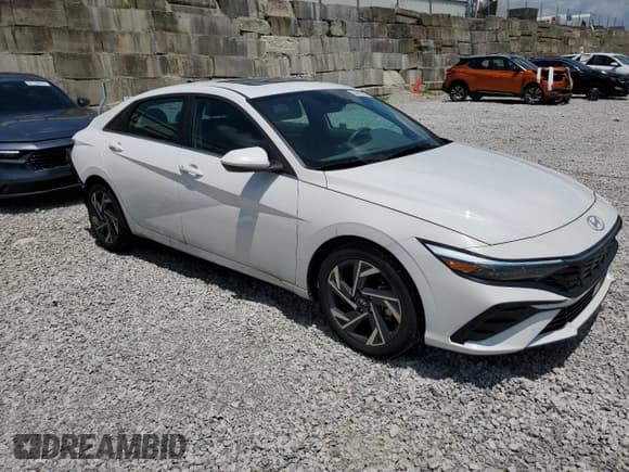 ✅ 2024 Hyundai Elantra SEL • VIN: KMHLS4DG5RU836278 • Lot: 64418005. Listed on Copart with 12,602 mi. Free auction sales archive from the USA and detailed vehicle history report at DreamBid. Image 4.