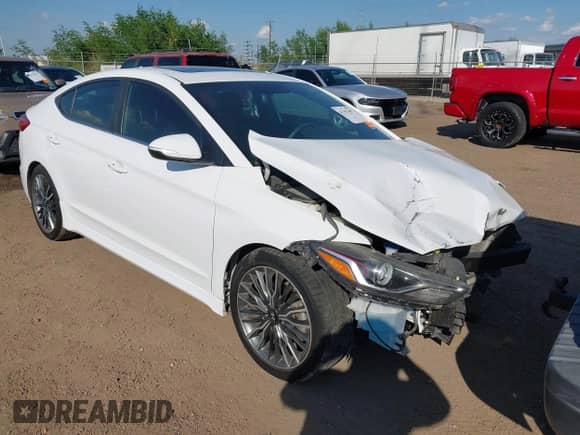 2018 Hyundai Elantra Sport with VIN KMHD04LB5JU534753, listed as a IAAI auction lot 43357697 with 62,897 mi miles and . Bid and sale history available at DreamBid. Image 1.