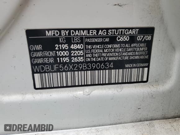 ✅ 2009 Mercedes-Benz E 350 Luxury • VIN: WDBUF56X29B390634 • Лот: 83810135. Опубликован ранее на Copart с пробегом 160 634 миль. Бесплатный доступ к архиву аукционных продаж из США и подробный отчёт об истории автомобиля на DreamBid. Изображение 12.