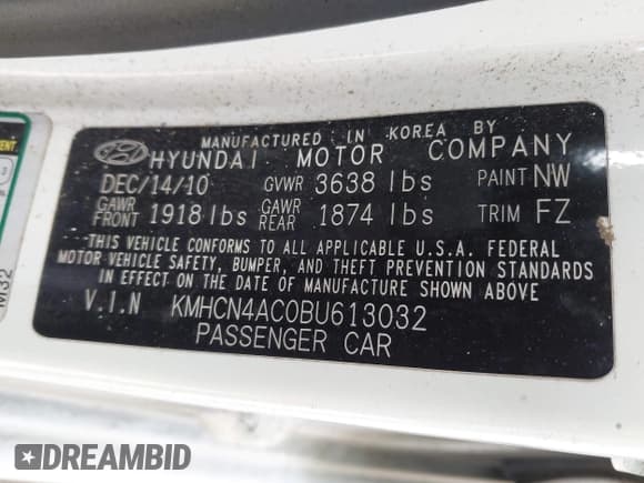 ✅ 2011 Hyundai Accent GLS • VIN: KMHCN4AC0BU613032 • Лот: 42089042. Опубликован ранее на IAAI с пробегом 132 518 миль. Бесплатный доступ к архиву аукционных продаж из США и подробный отчёт об истории автомобиля на DreamBid. Изображение 9.