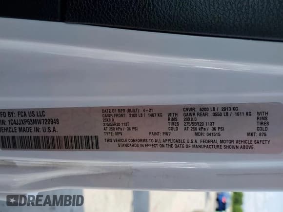 ✅ 2021 Jeep Wrangler Unlimited Sahara • VIN: 1C4JJXP63MW720948 • Lot: 57115825. Listed on Copart with 33,391 mi. Free auction sales archive from the USA and detailed vehicle history report at DreamBid. Image 14.