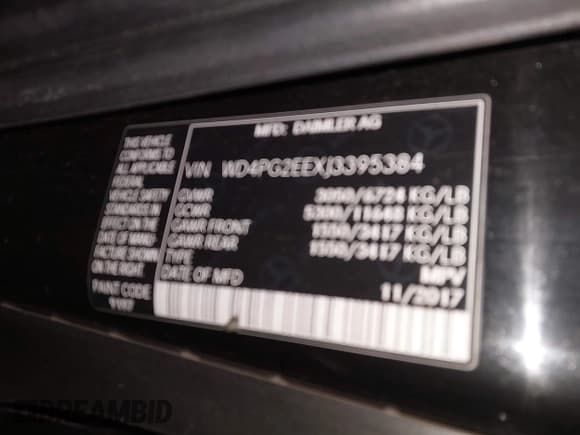 ✅ 2018 Mercedes-Benz Metris Passenger • VIN: WD4PG2EEXJ3395384 • Lot: 43877420. Listed on IAAI with 272,097 mi. Free auction sales archive from the USA and detailed vehicle history report at DreamBid. Image 9.