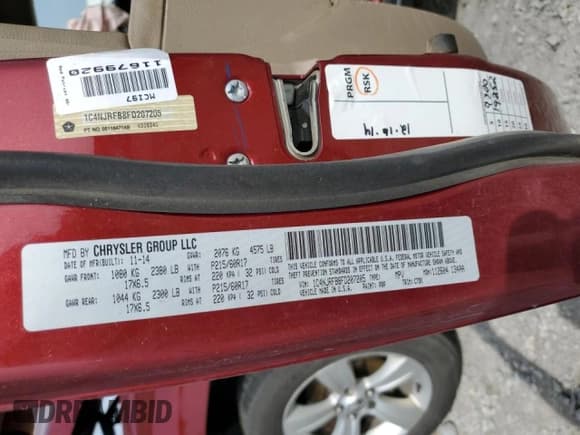 ✅ 2015 Jeep Patriot Latitude • VIN: 1C4NJRFB8FD207205 • Lot: 51487645. Listed on Copart with 181,649 mi. Free auction sales archive from the USA and detailed vehicle history report at DreamBid. Image 15.