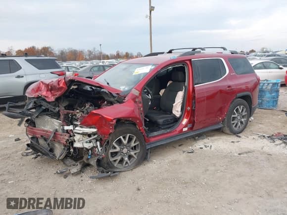 ✅ 2021 GMC Acadia SLE • VIN: 1GKKNRLS1MZ184835 • Lot: 43641792. Listed on IAAI with 52,109 mi. Free auction sales archive from the USA and detailed vehicle history report at DreamBid. Image 2.