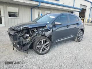 2018 Hyundai Kona Limited with VIN KM8K33A59JU094414, listed as a Copart auction lot 80795815 with 79,203 mi miles and Salvage title. Bid and sale history available at DreamBid. Image 1.