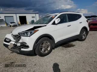 2017 Hyundai Santa Fe 2.4L z VIN 5NMZUDLB8HH023411, wystawiony jako Copart lot #81225145 z przebiegiem 89 024 mil mil oraz Szkoda całkowita • Salvage title. Historia ofert i sprzedaży dostępna na DreamBid. Obrazek 1.