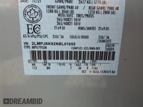 ✅ 2022 Lincoln Nautilus Reserve • VIN: 2LMPJ8K92NBL01655 • Lot: 58664455. Wystawiony na Copart z przebiegiem Nie podano. Bezpłatny archiwum sprzedaży aukcyjnych z USA i szczegółowy raport historii pojazdu na DreamBid. Zdjęcie 13.