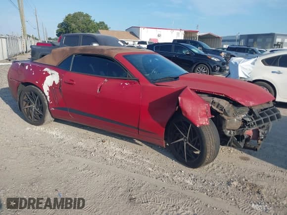 ✅ 2012 Chevrolet Camaro 1LT • VIN: 2G1FB3D38C9211265 • Lot: 42357481. Listed on IAAI with 136,333 mi. Free auction sales archive from the USA and detailed vehicle history report at DreamBid. Image 1.