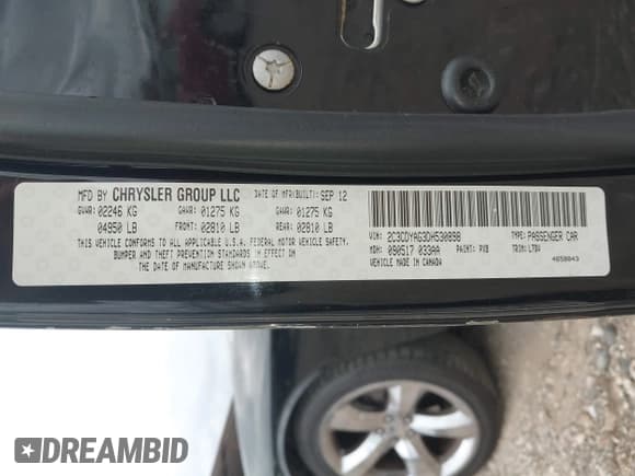 ✅ 2013 Dodge Challenger SXT • VIN: 2C3CDYAG3DH530898 • Lot: 43736090. Listed on IAAI with 184,353 mi. Free auction sales archive from the USA and detailed vehicle history report at DreamBid. Image 9.