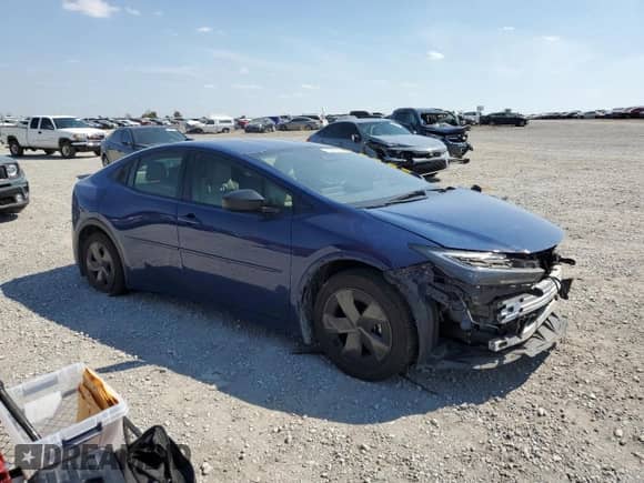 2023 Toyota Prius LE with VIN JTDACAAU6P3004002, listed as a Copart auction lot 80690095 with 58,977 mi miles and Salvage title. Bid and sale history available at DreamBid. Image 4.