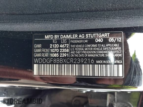 ✅ 2012 Mercedes-Benz C 300 Sport • VIN: WDDGF8BBXCR239216 • Lot: 43033772. Wystawiony na IAAI z przebiegiem 96 391 mil. Bezpłatny archiwum sprzedaży aukcyjnych z USA i szczegółowy raport historii pojazdu na DreamBid. Zdjęcie 9.