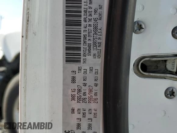 ✅ 2017 Ram 1500 Tradesman • VIN: 1C6RR7ST3HS865145 • Lot: 60502525. Listed on Copart with 231,548 mi. Free auction sales archive from the USA and detailed vehicle history report at DreamBid. Image 12.