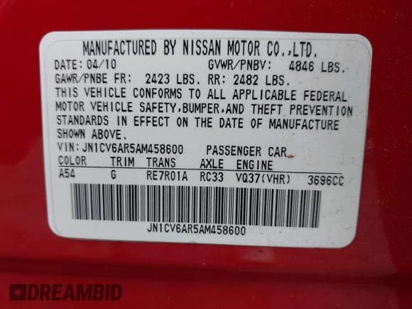 ✅ 2010 Infiniti G37 x • VIN: JN1CV6AR5AM458600 • Лот: 43028736. Опубликован ранее на IAAI с пробегом 97 462 миль. Бесплатный доступ к архиву аукционных продаж из США и подробный отчёт об истории автомобиля на DreamBid. Изображение 9.